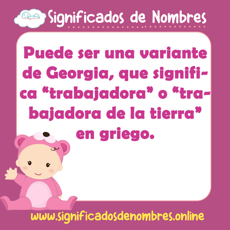 Significado y origen del nombre Georgina