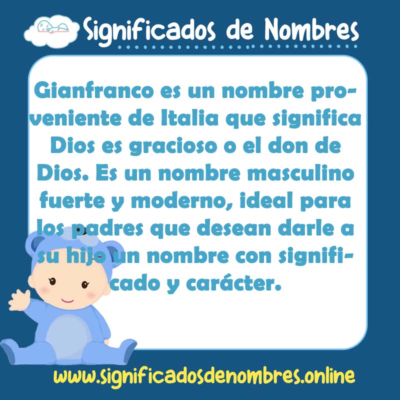 Significado y origen del nombre Gianfranco
