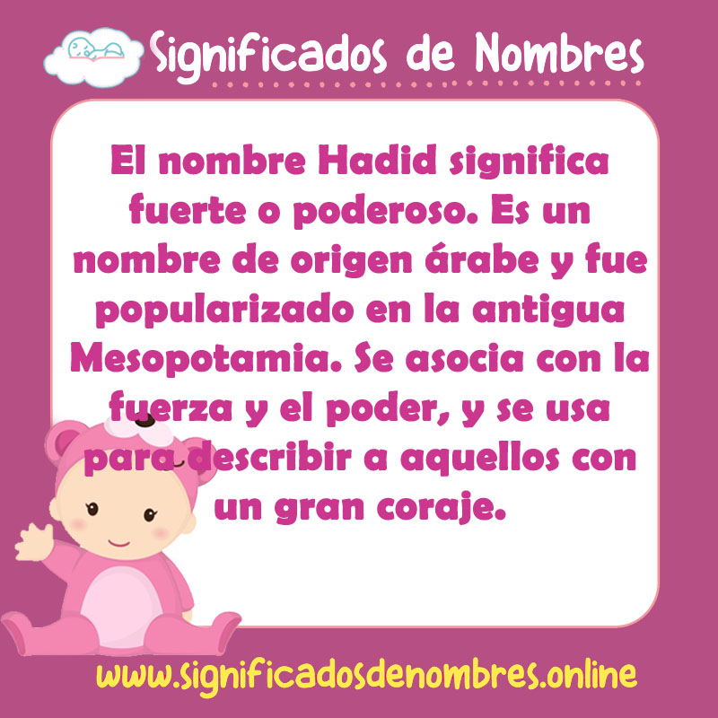 Significado y origen del nombre Hadid