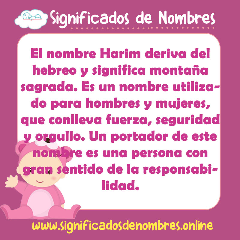 Significado y origen del nombre Harim