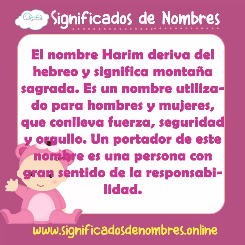 Significado y origen del nombre Harim