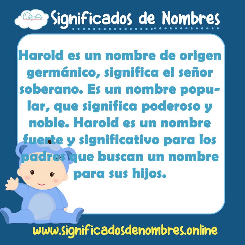 Significado y origen del nombre Harold
