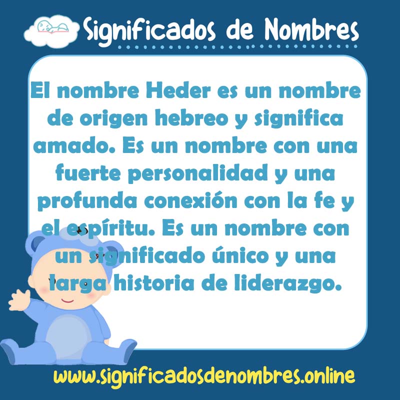 Significado y origen del nombre Heder