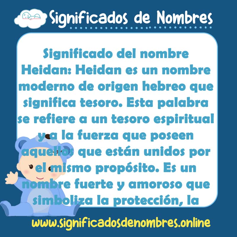 Significado y origen del nombre Heidan