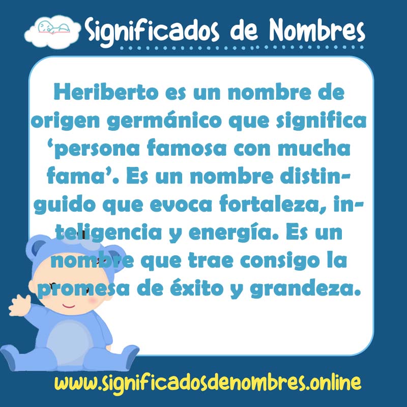 Significado y origen del nombre Heriberto