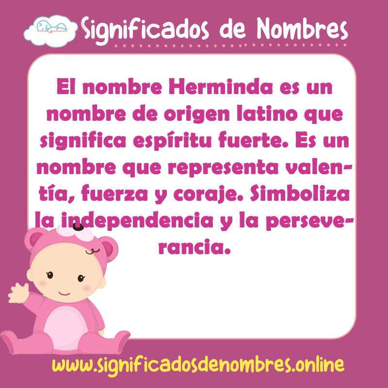 Significado y origen del nombre Herminda