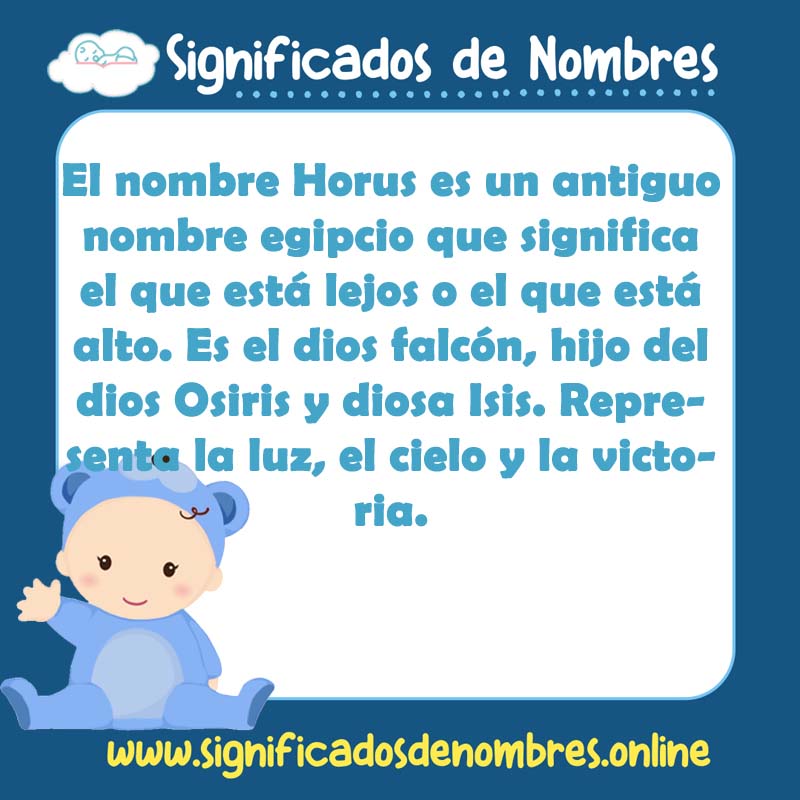 Significado y origen del nombre Horus