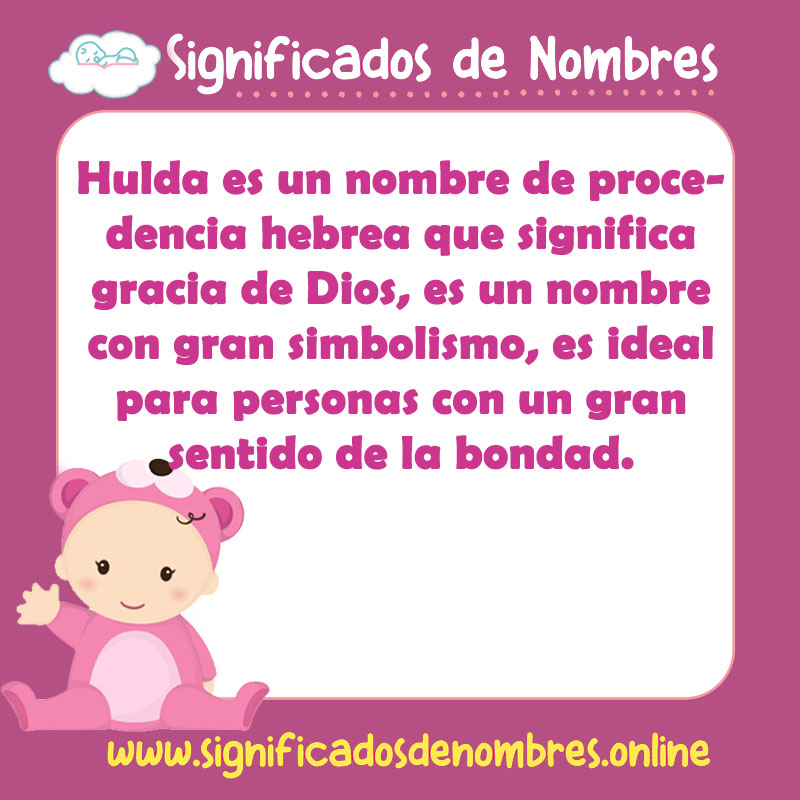 Significado y origen del nombre Hulda