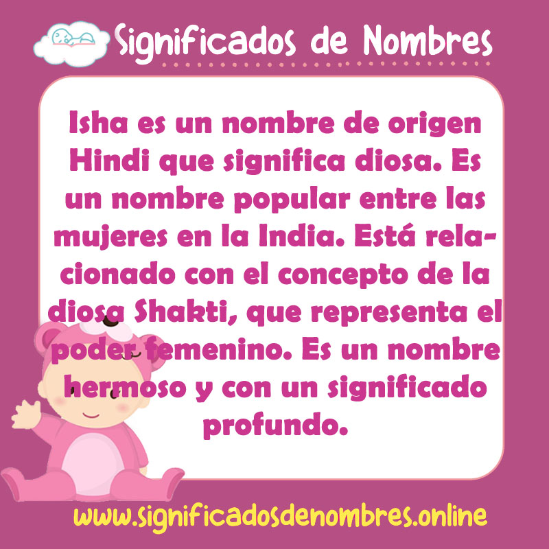 Significado y origen del nombre Isha
