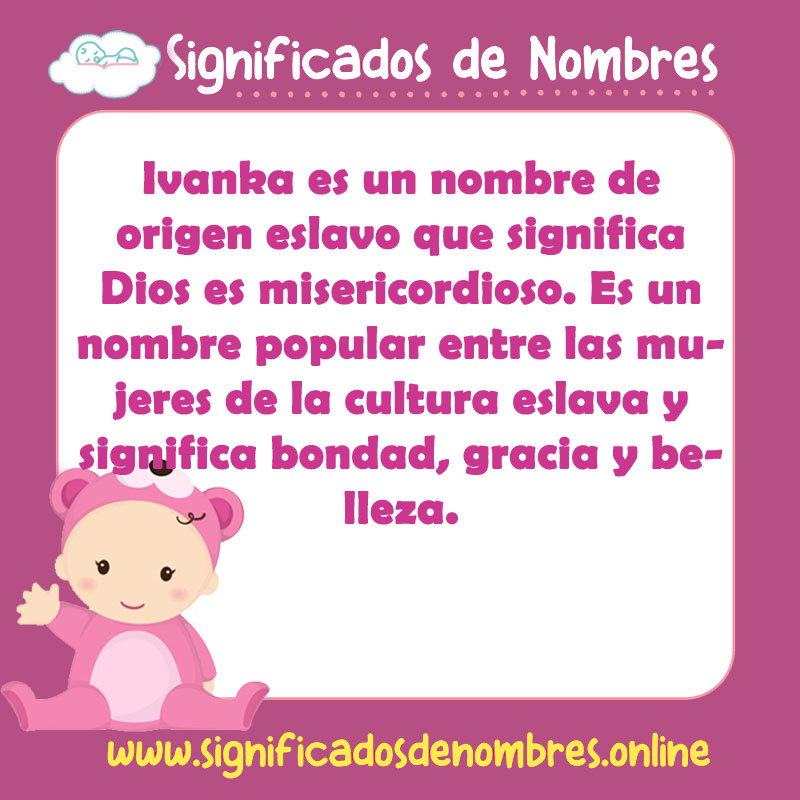 Significado y origen del nombre Ivanka