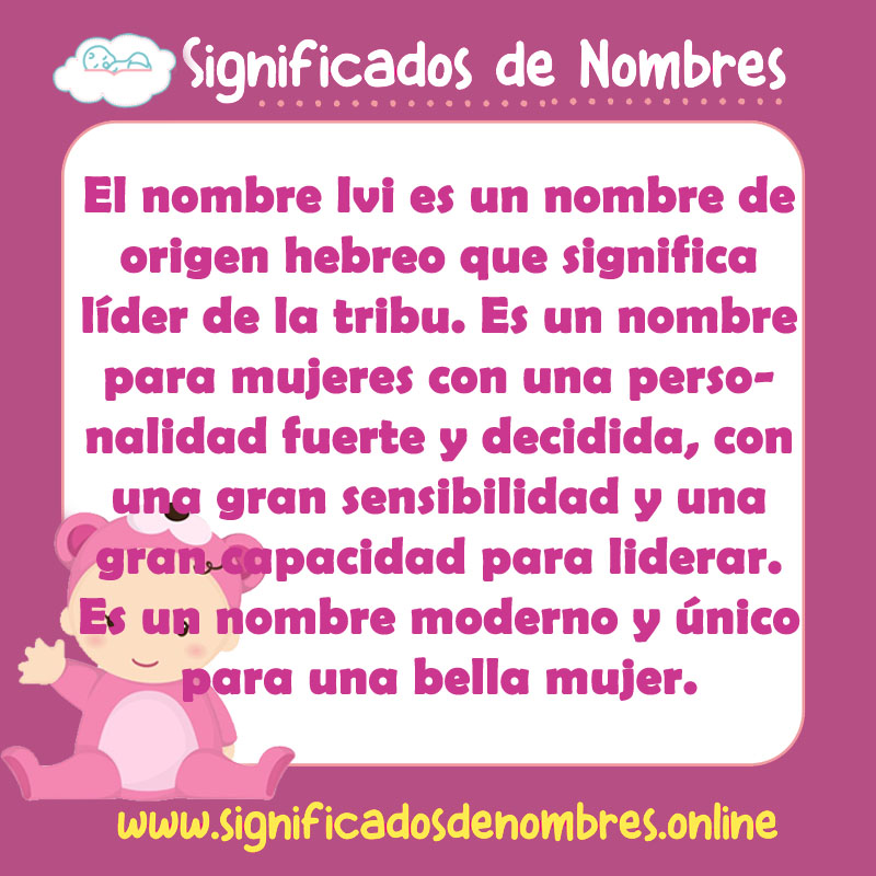 Significado y origen del nombre Ivi