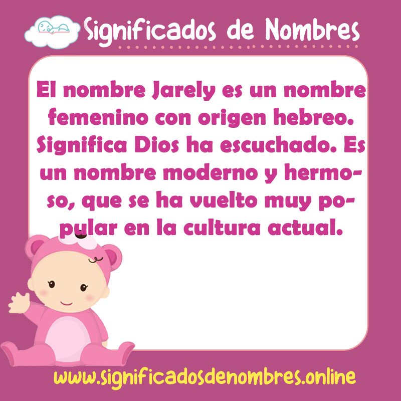 Significado y origen del nombre Jarely