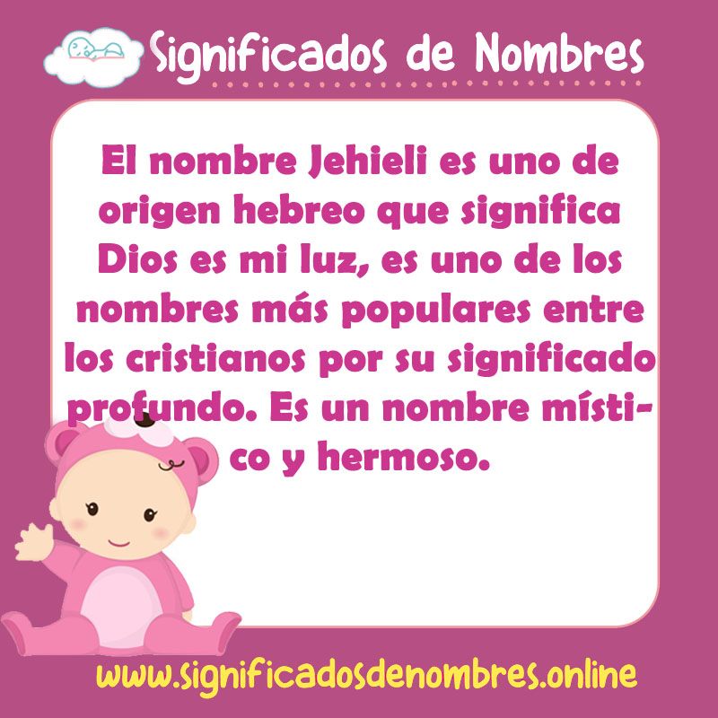 Significado y origen del nombre Jehieli