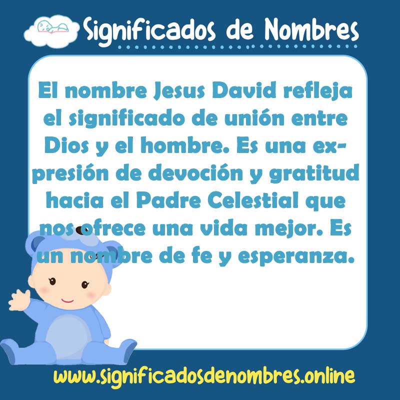 Significado y origen del nombre Jesus David