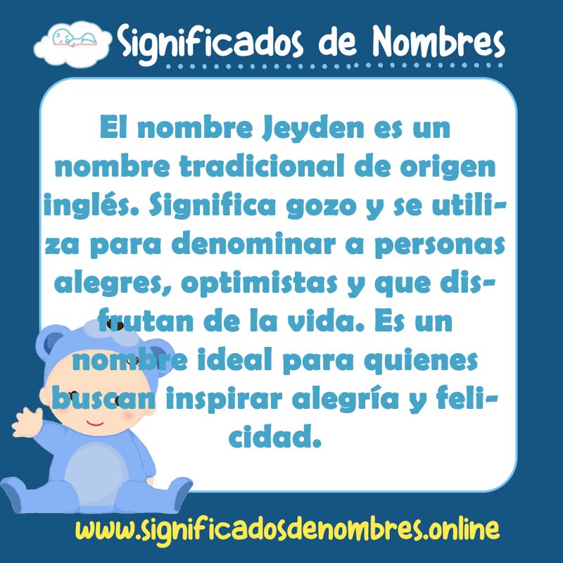 Significado y origen del nombre Jeyden