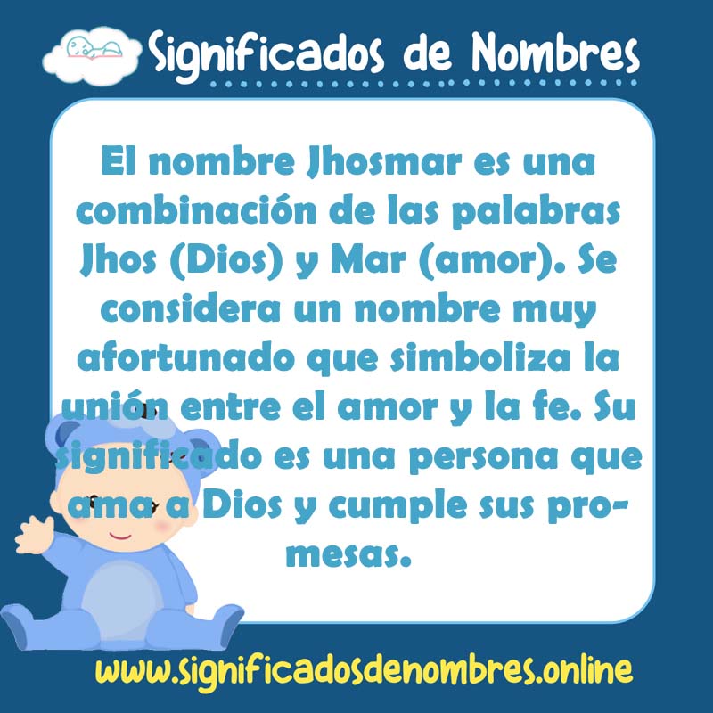 Significado y origen del nombre Jhosmar
