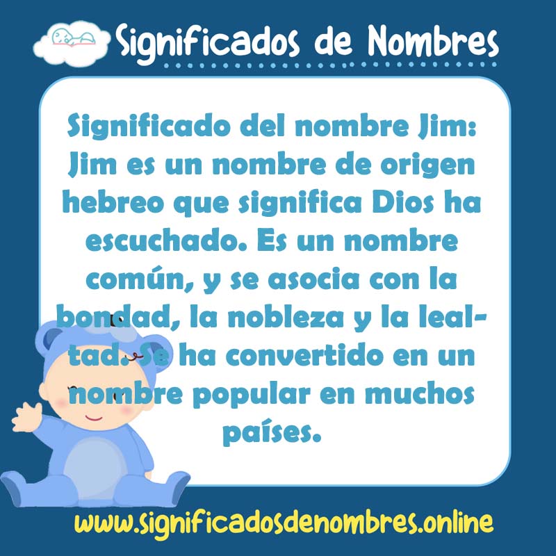 Significado y origen del nombre Jim