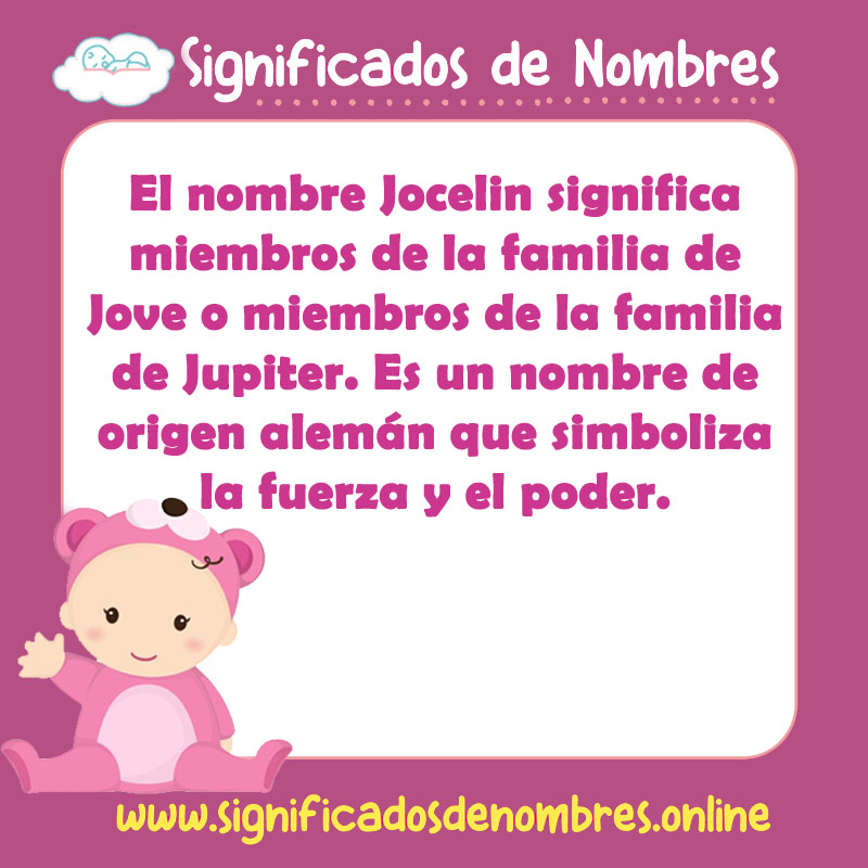 Significado y origen del nombre Jocelin