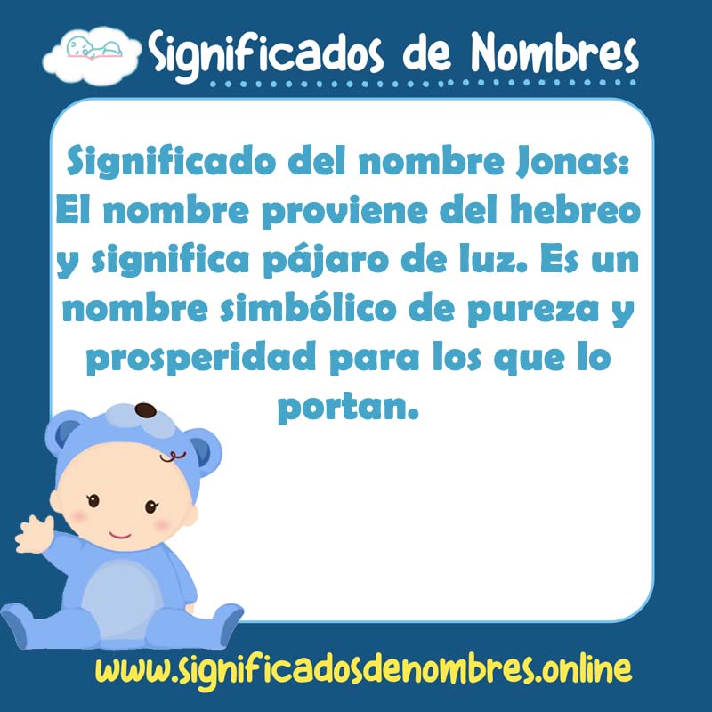 Significado y origen del nombre Jonas