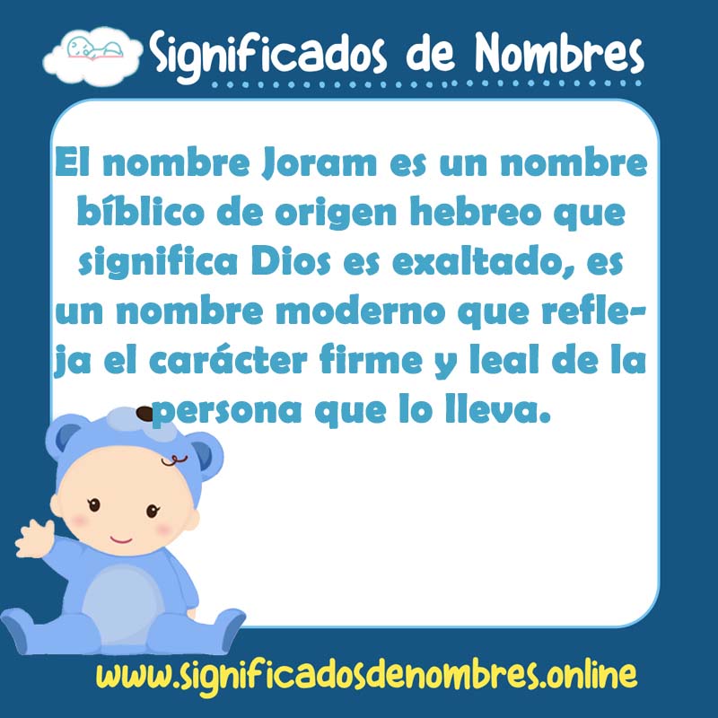 Significado y origen del nombre Joram