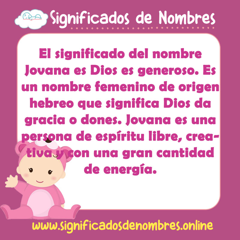 Significado y origen del nombre Jovana