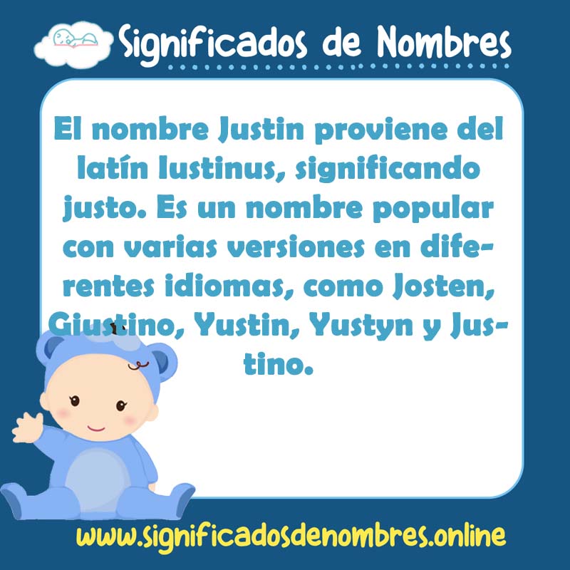 Significado y origen del nombre Justin