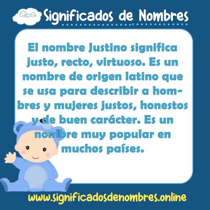 Significado y origen del nombre Justino