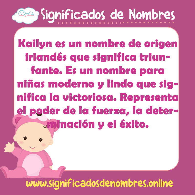 Significado y origen del nombre Kailyn