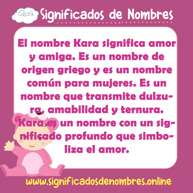 Significado y origen del nombre Kara