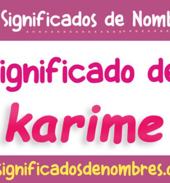 Significado de Karime