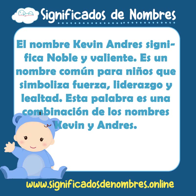 Significado y origen del nombre Kevin Andres