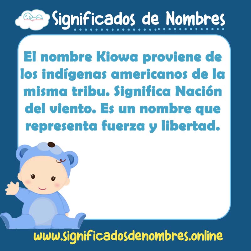 Significado y origen del nombre Kiowa