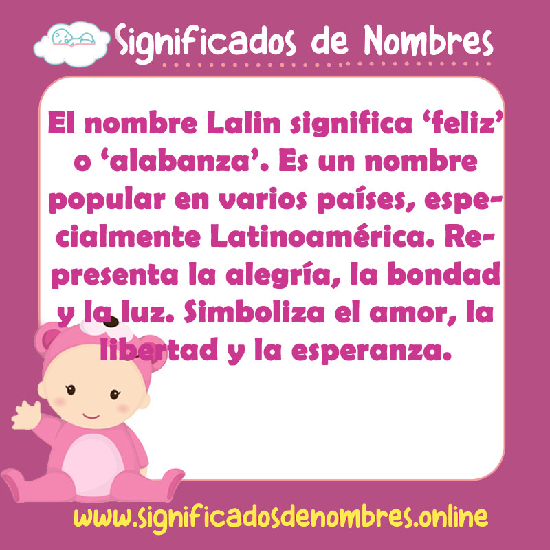 Significado y origen del nombre Lalin