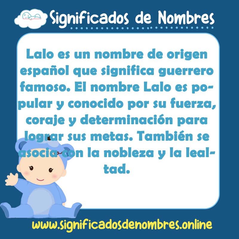 Significado de Lalo 【 APODOS, ORIGEN Y MÁS