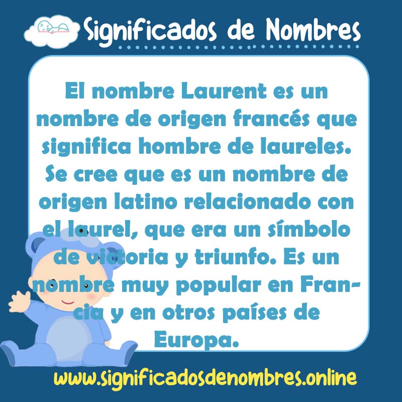 Significado y origen del nombre Laurent