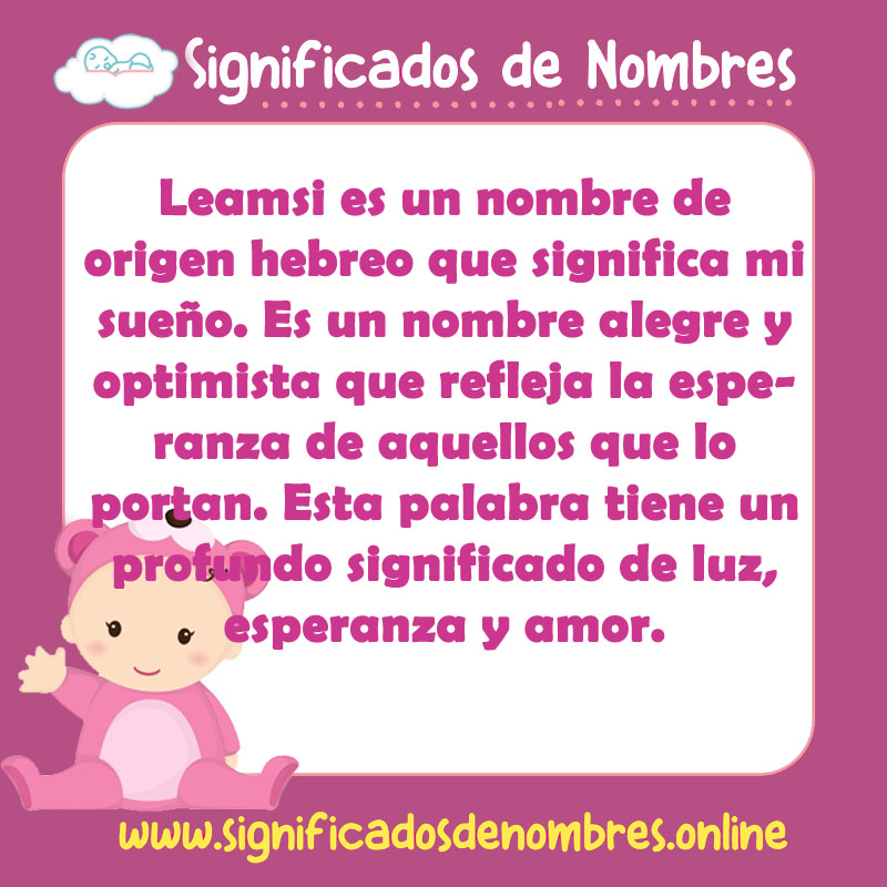 Significado y origen del nombre Leamsi