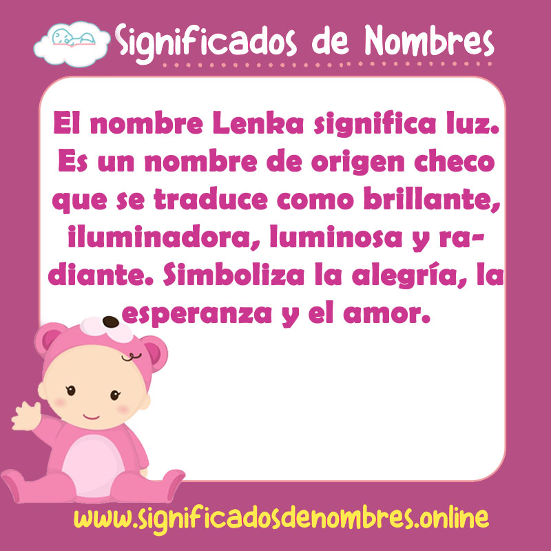 Significado y origen del nombre Lenka