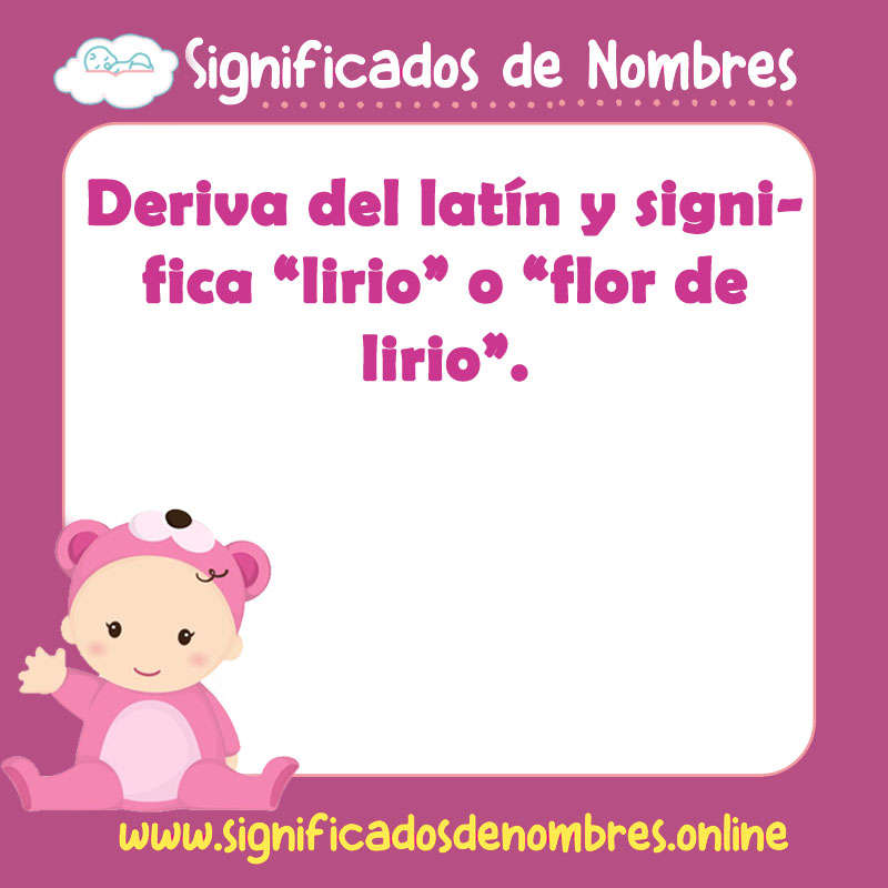 Significado y origen del nombre Lilia