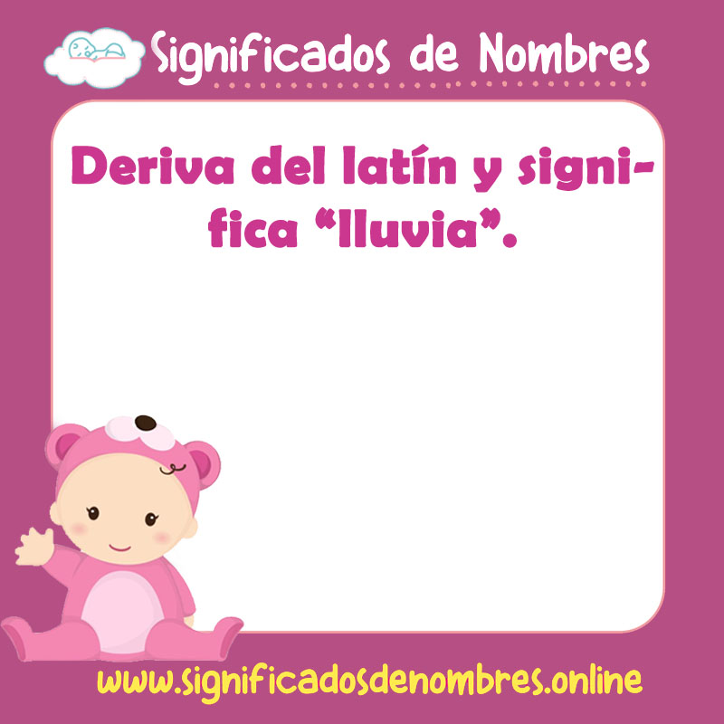 Significado y origen del nombre Lluvia