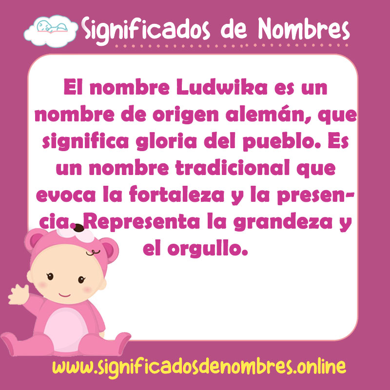 Significado y origen del nombre Ludwika