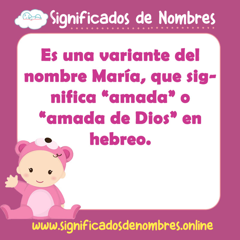 Significado y origen del nombre Mariam