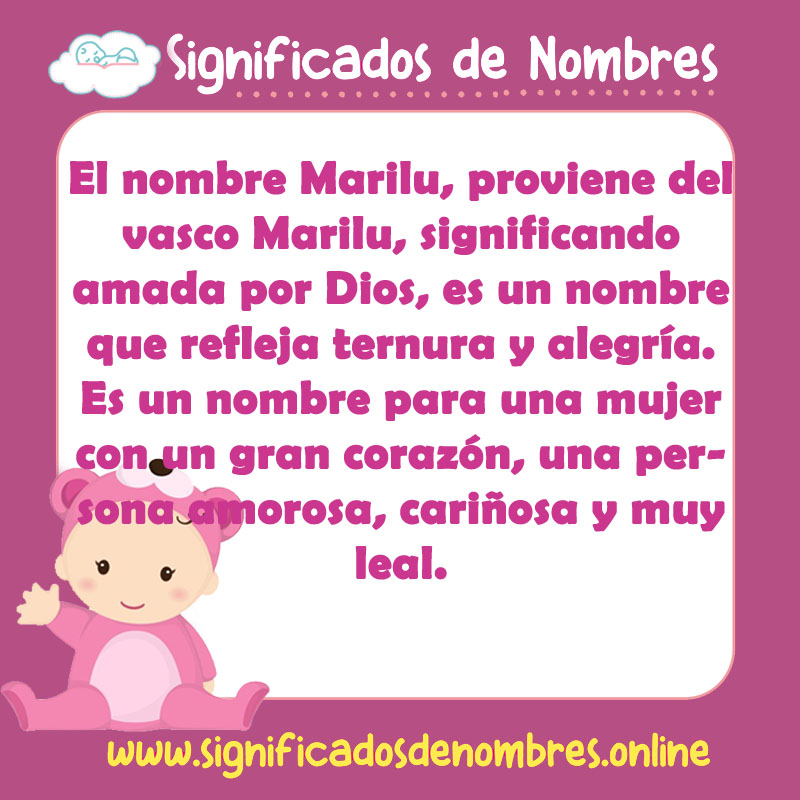 Significado y origen del nombre Marilu