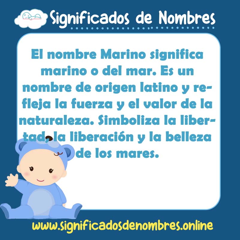 Significado y origen del nombre Marino