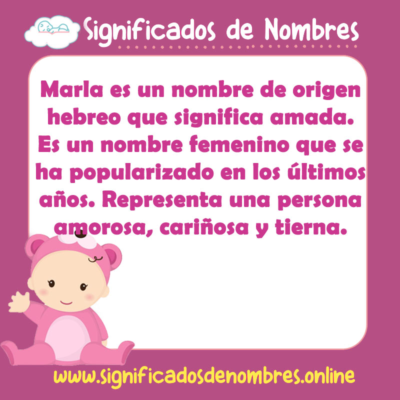 Significado y origen del nombre Marla