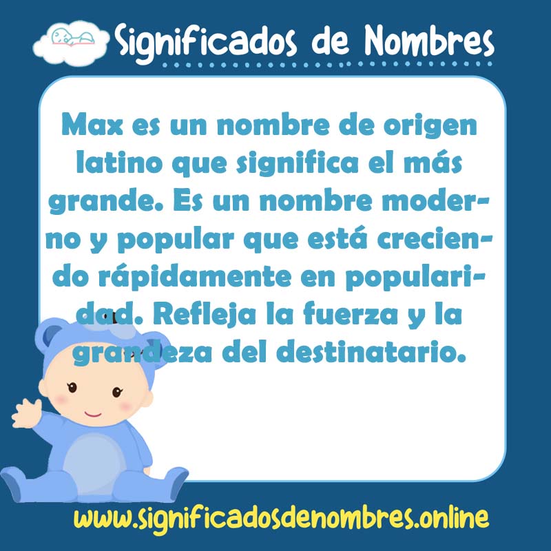 Significado y origen del nombre Max