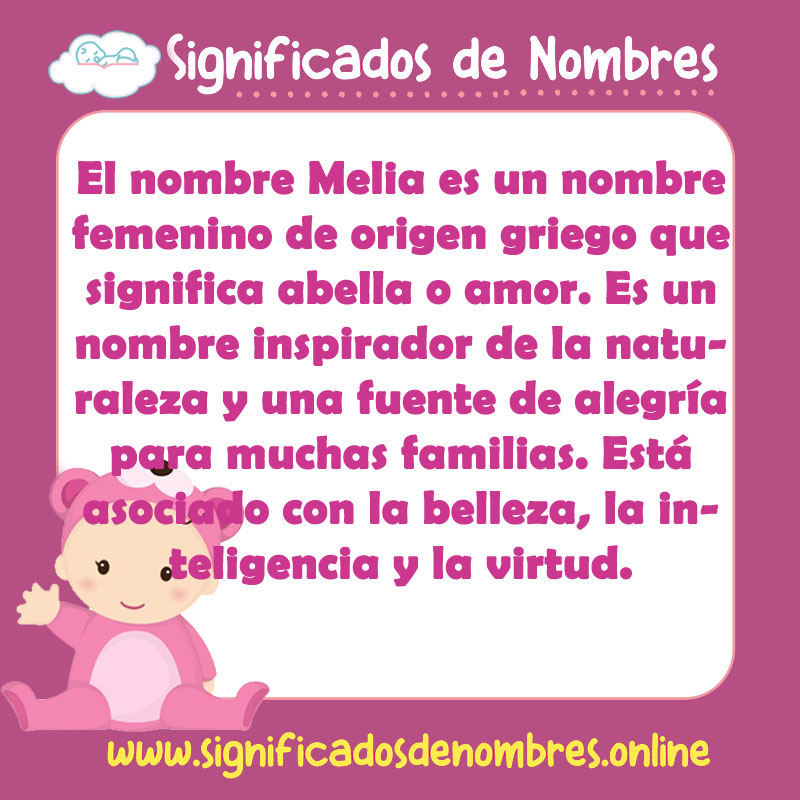 Significado y origen del nombre Melia
