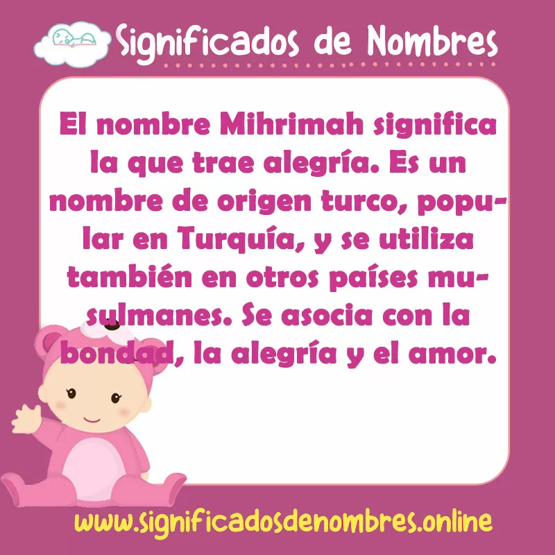 Significado y origen del nombre Mihrimah