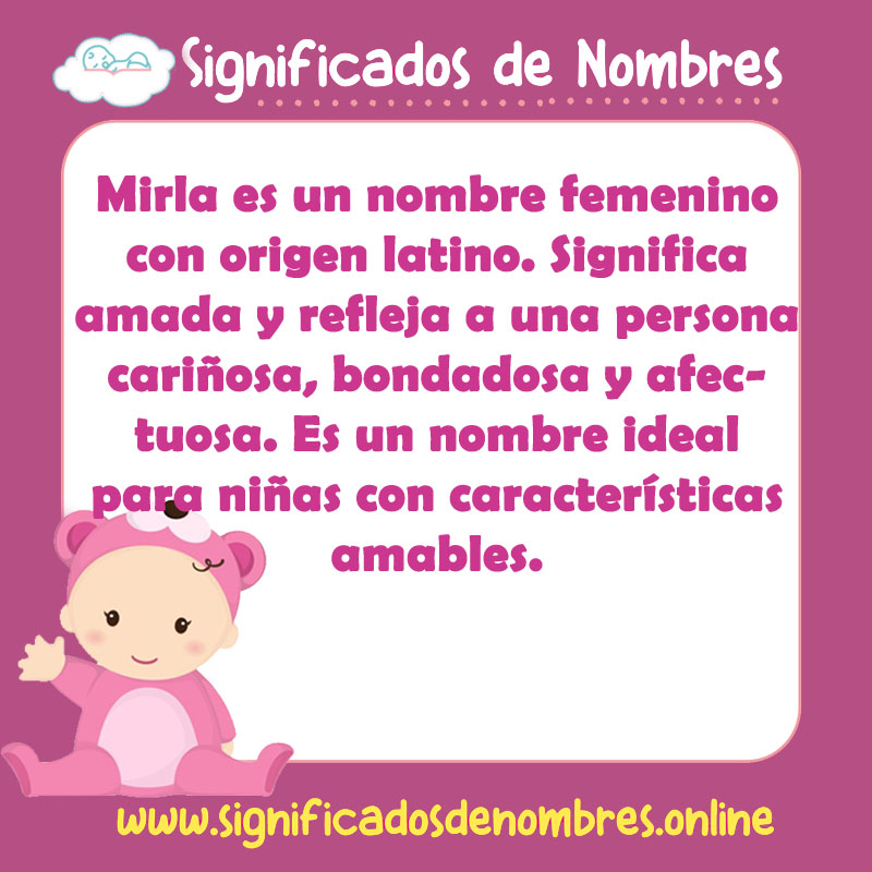 Significado y origen del nombre Mirla