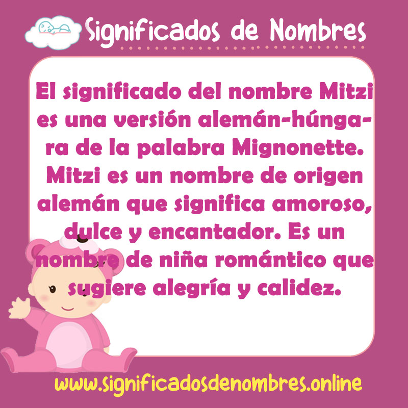 Significado y origen del nombre Mitzi