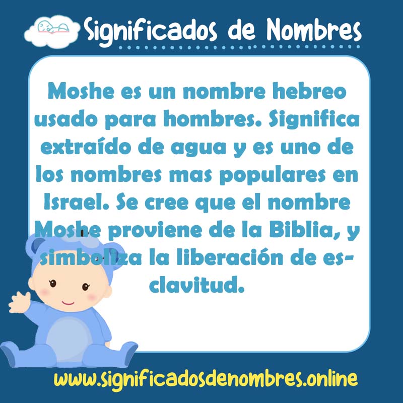 Significado y origen del nombre Moshe